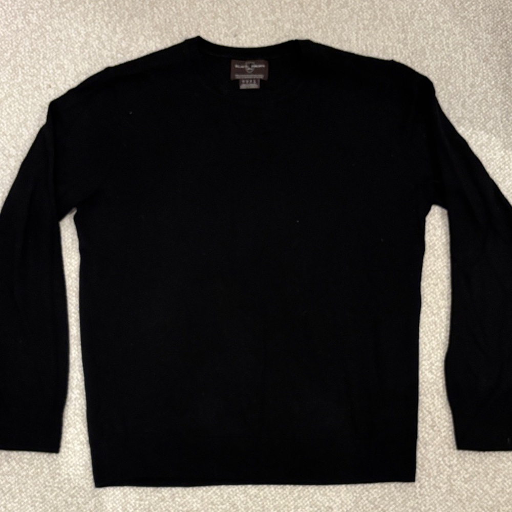 Black Brown 1826 Men's Classic Black Crewneck Sweater